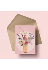 Wenskaart Jij verdient een bloemetje