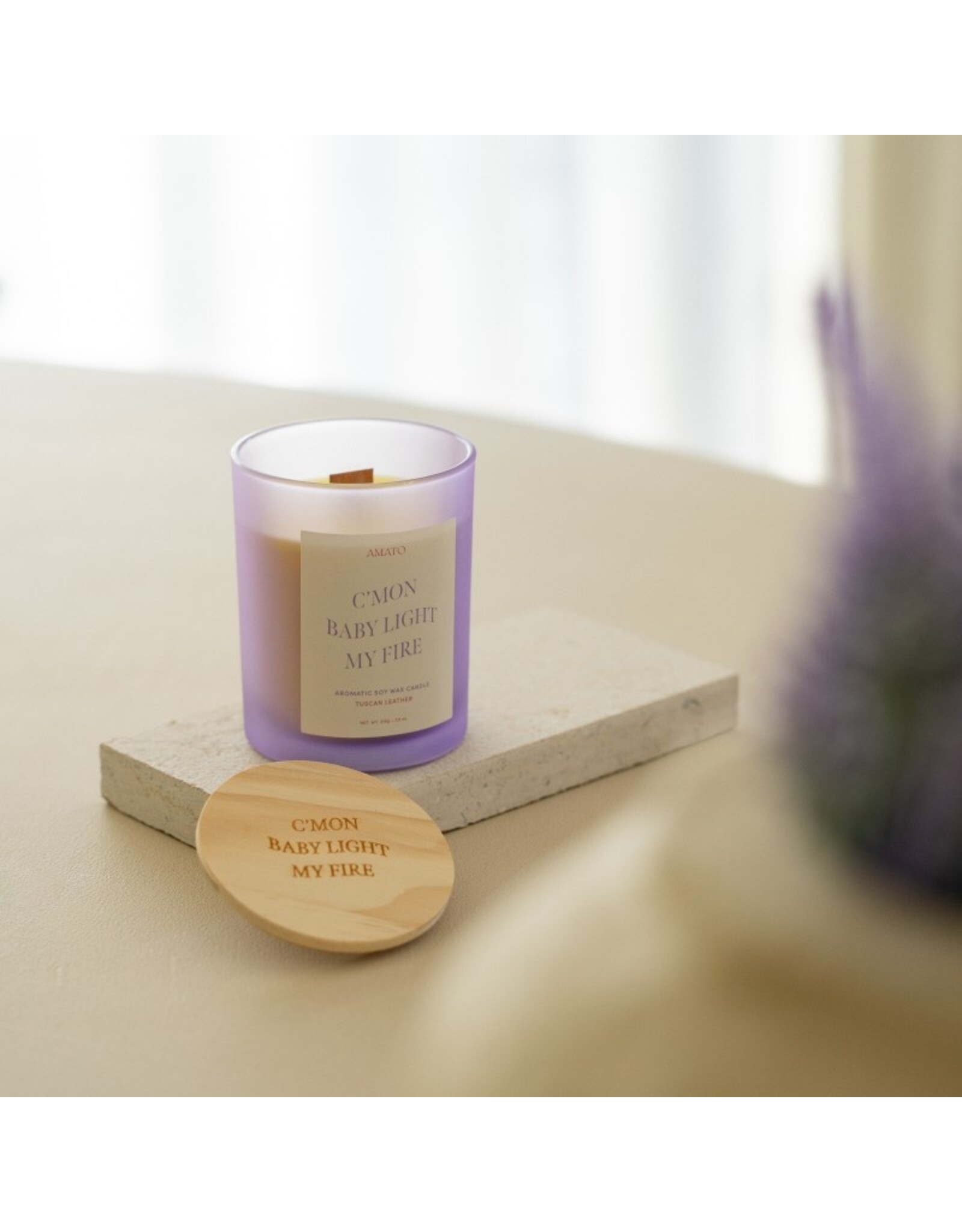 Geurkaars Tuscan leather