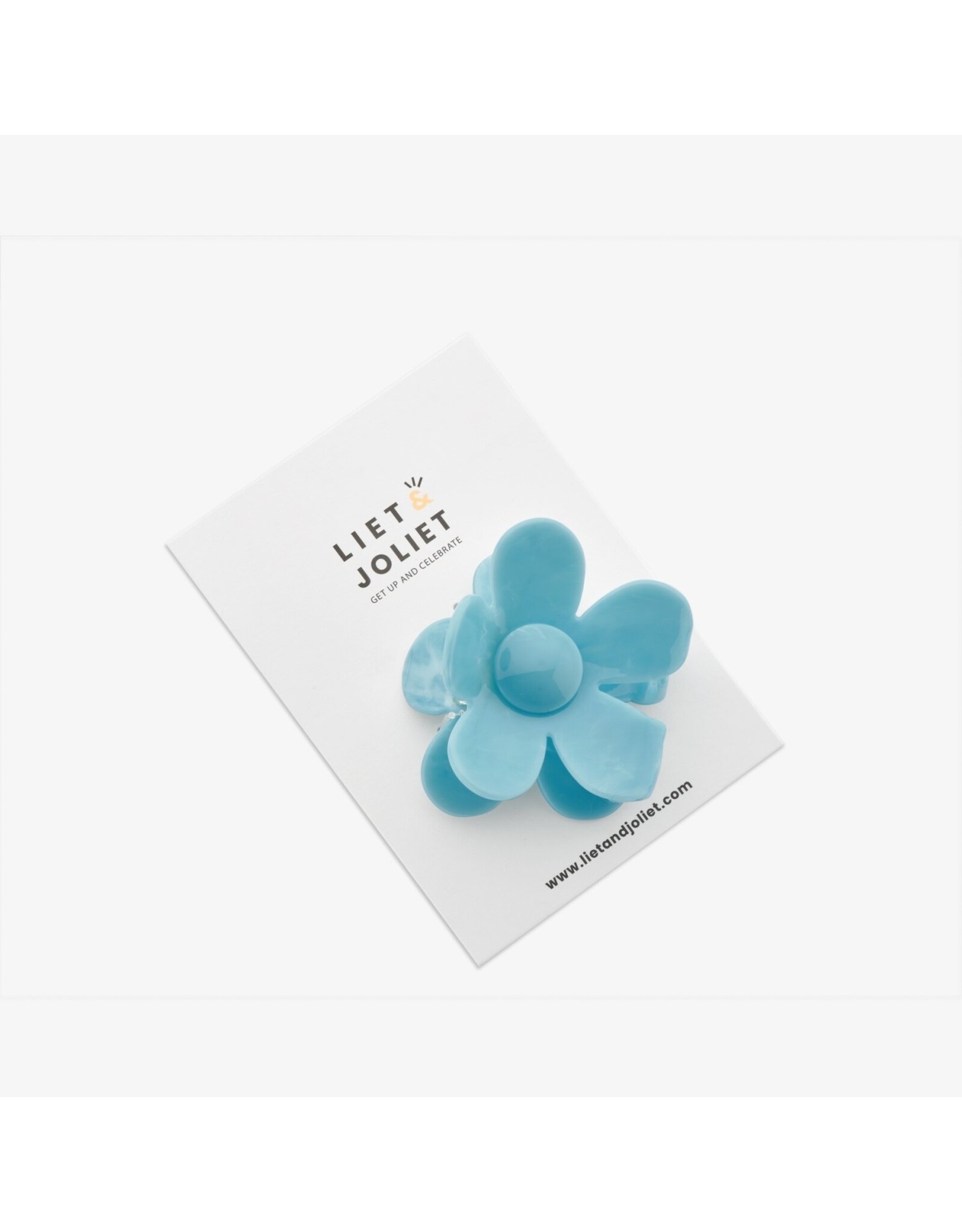 Haarspeld blauw bloem