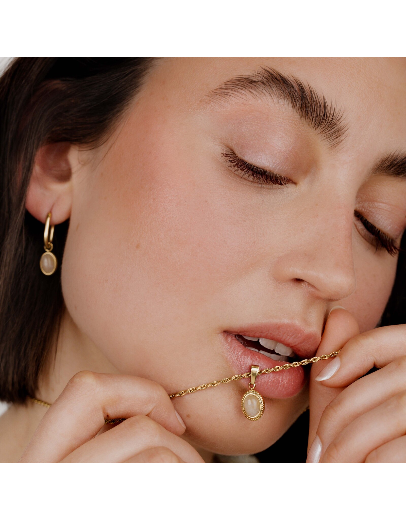 Ketting blush quartz