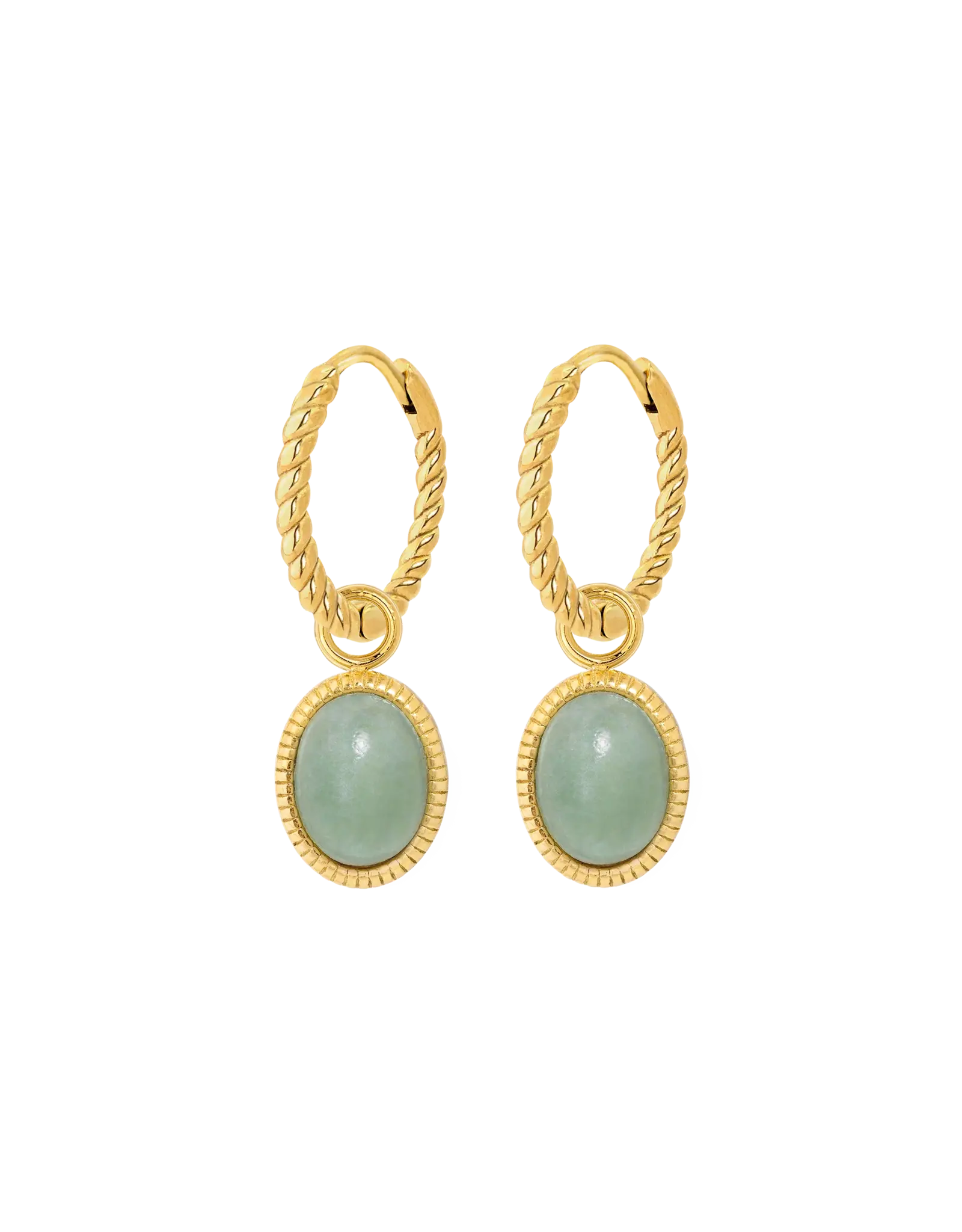 Oorringen oval mint