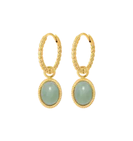 Oorringen oval mint