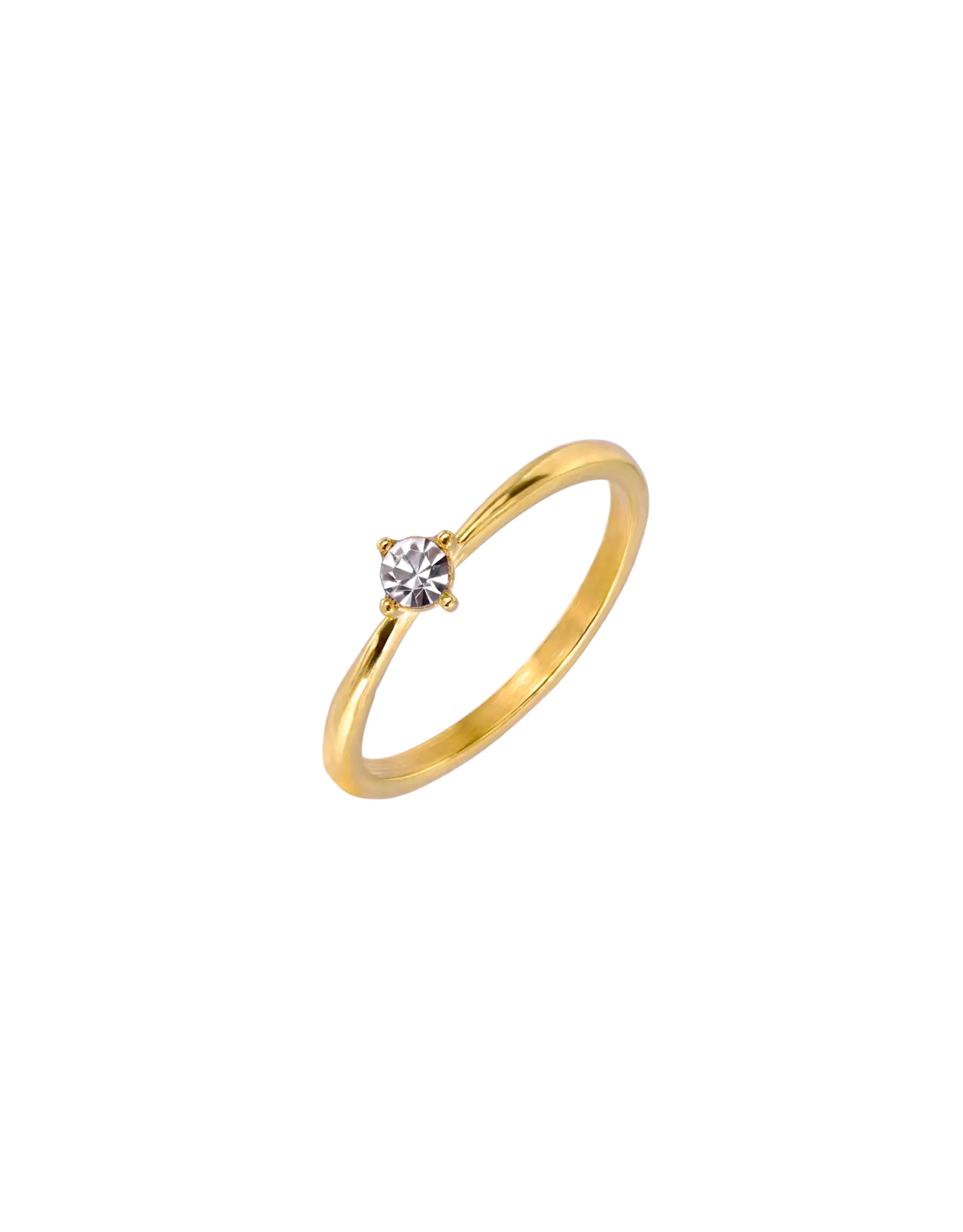 Ring steentje goud