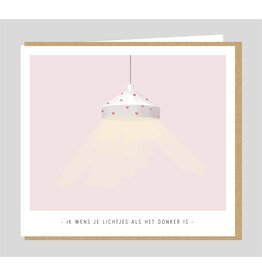 Wenskaart Ik wens je lichtjes als het donker is
