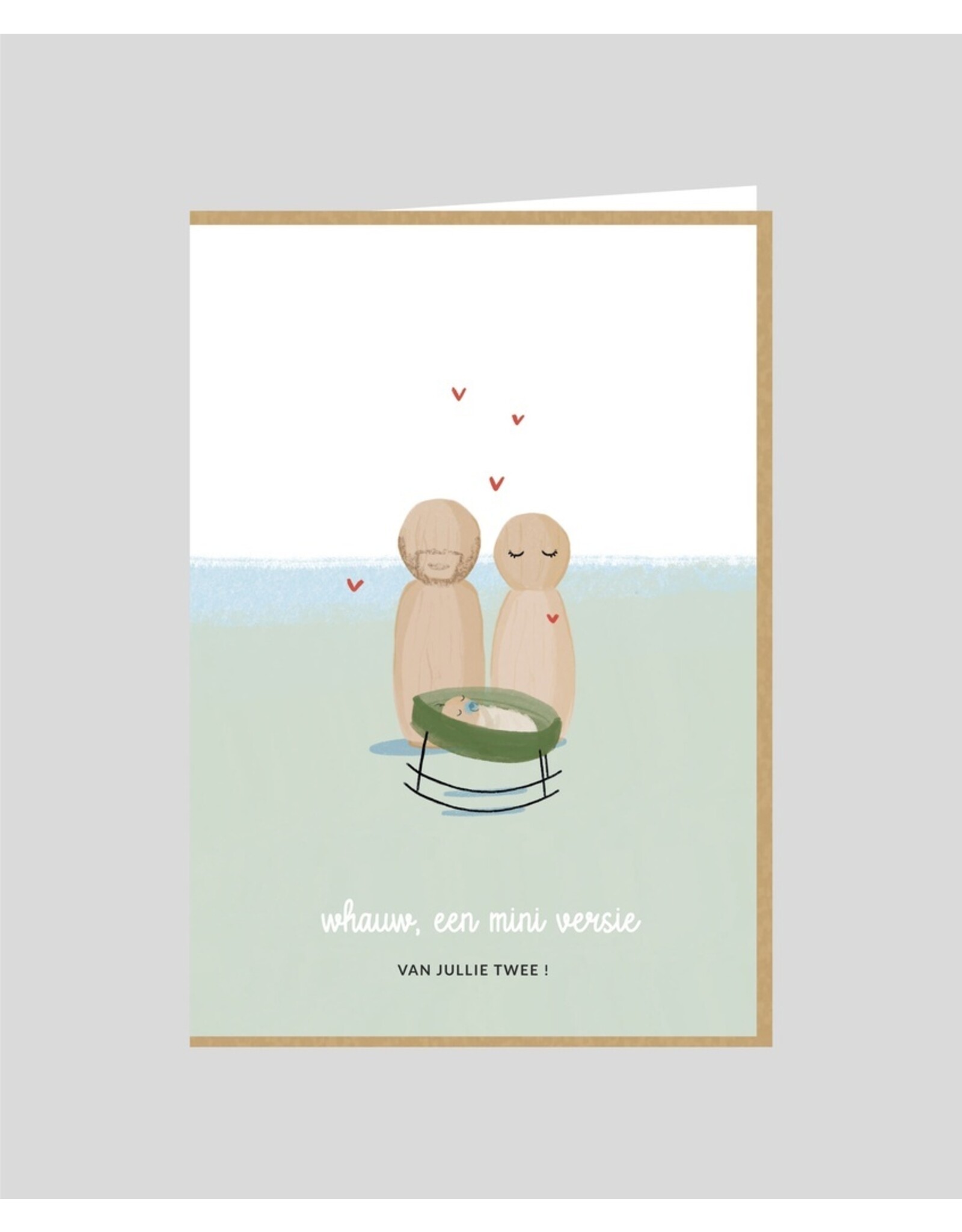 Wenskaart Een mini versie van jullie twee