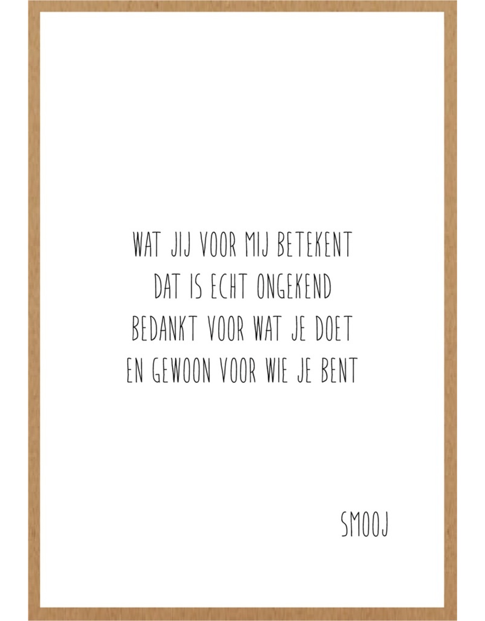 Wenskaart Bedankt ongekend