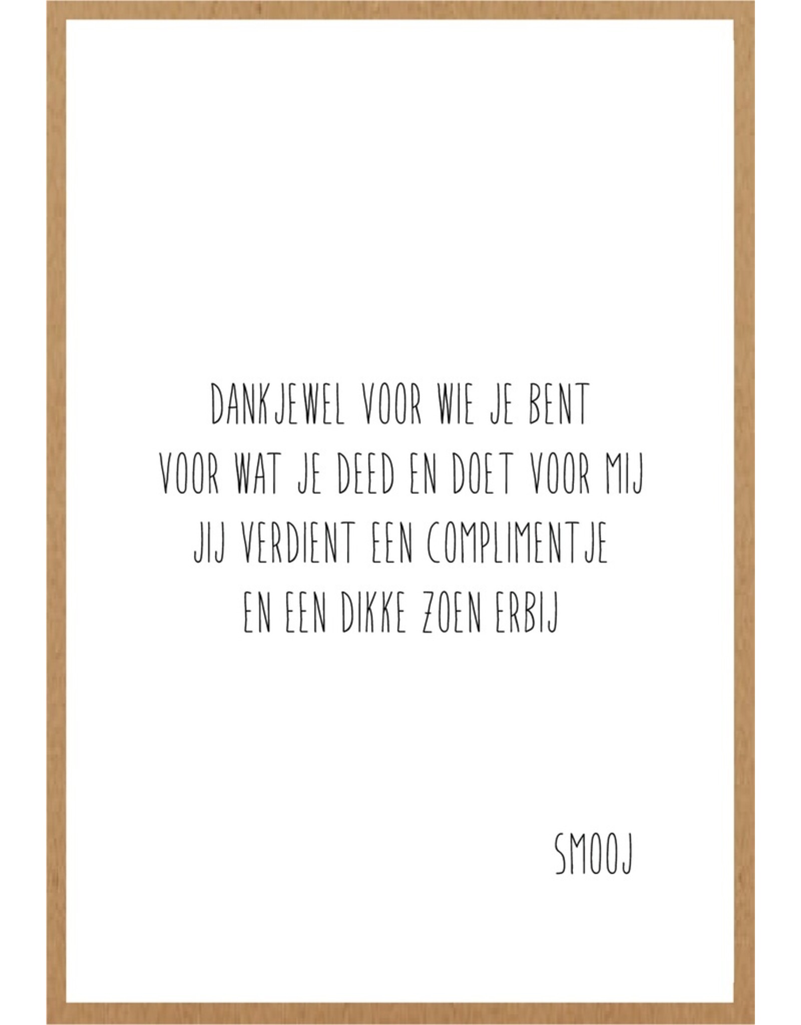 Wenskaart Dankjewel