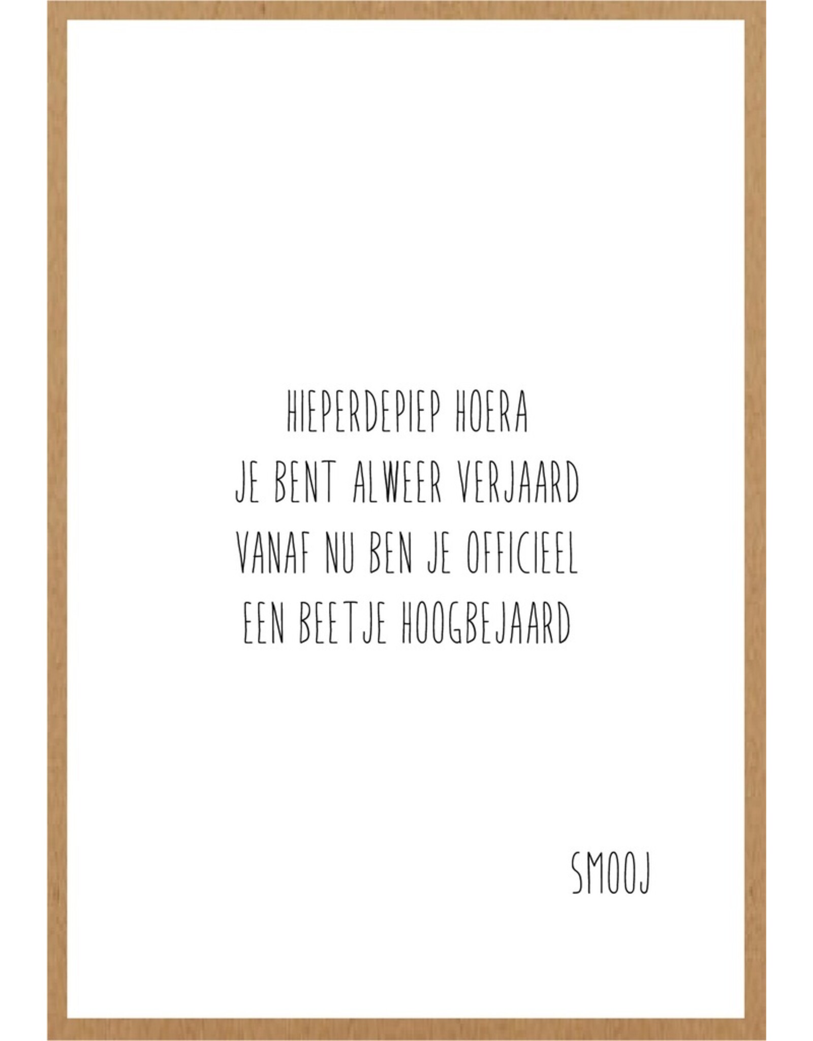 Wenskaart Verjaardag hoogbejaard