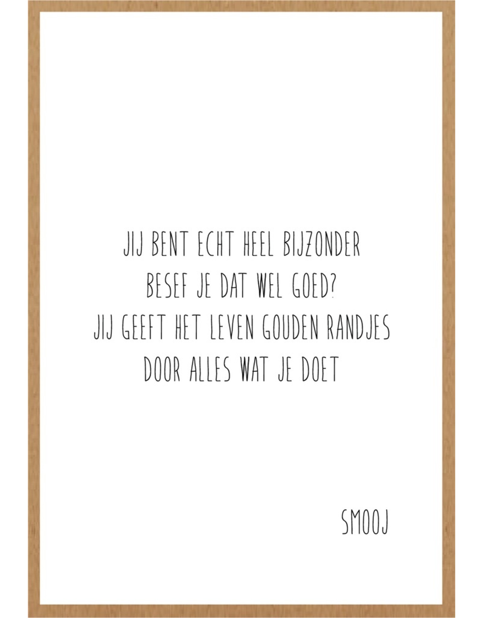 Wenskaart Jij bent heel bijzonder