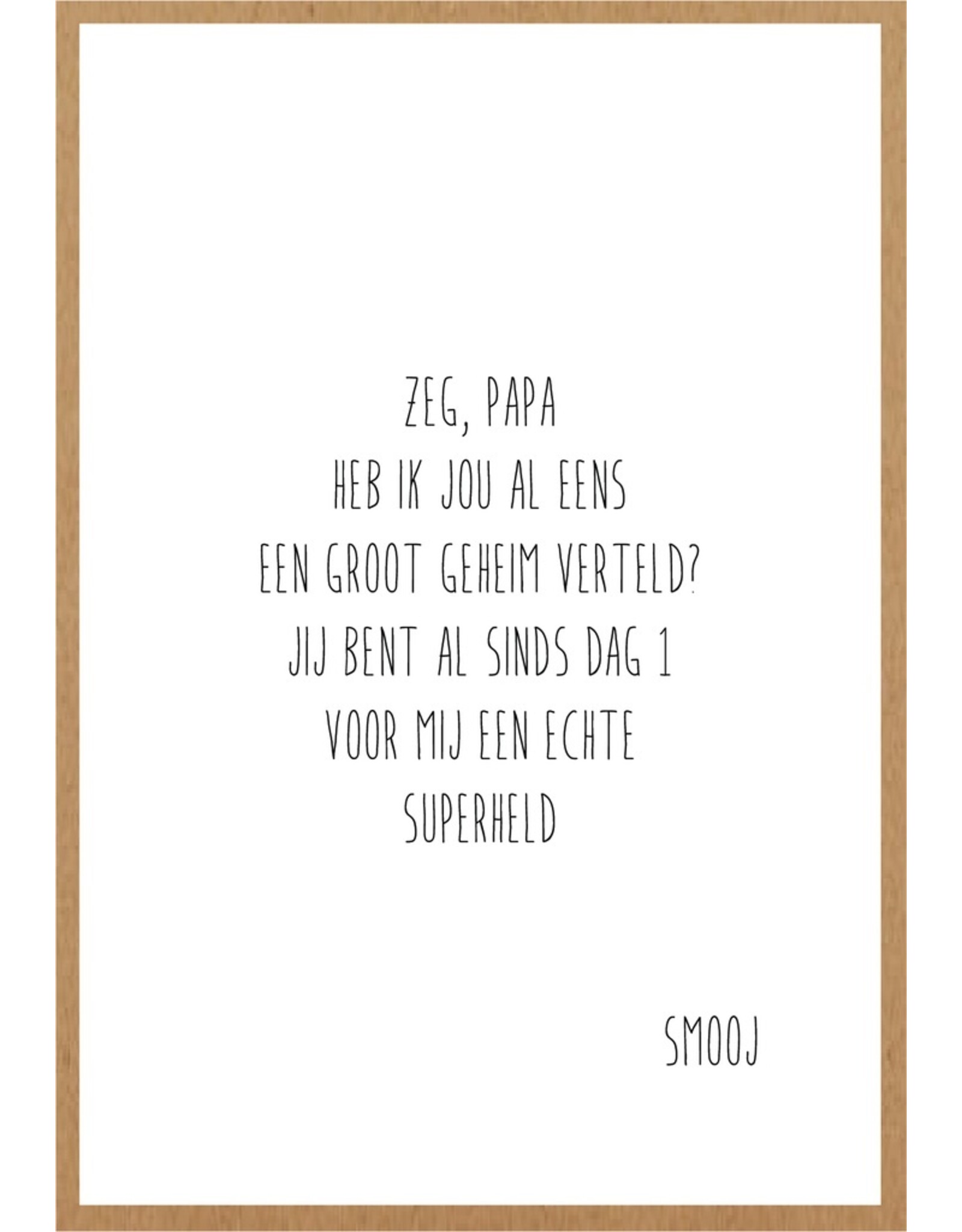 Wenskaart Papa superheld