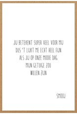 Wenskaart Wil jij mijn getuige zijn