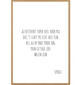 Wenskaart Wil jij mijn getuige zijn