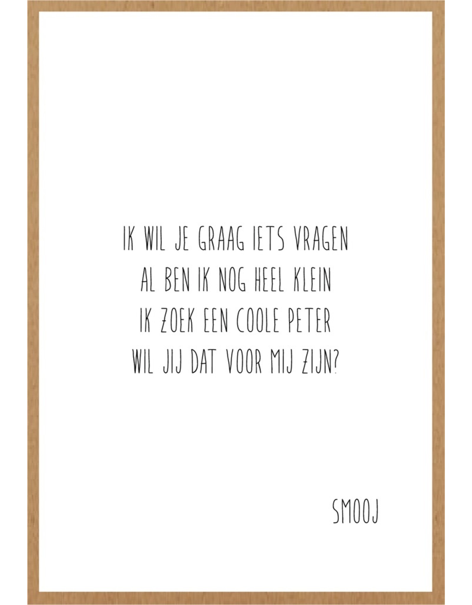Wenskaart Wil jij mijn peter zijn