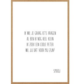 Wenskaart Wil jij mijn peter zijn