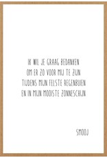Wenskaart Bedanken om er zo voor mij te zijn