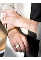 Armband emaille staafjes wit