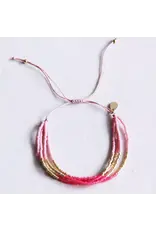 Armband miyuki roze/magenta