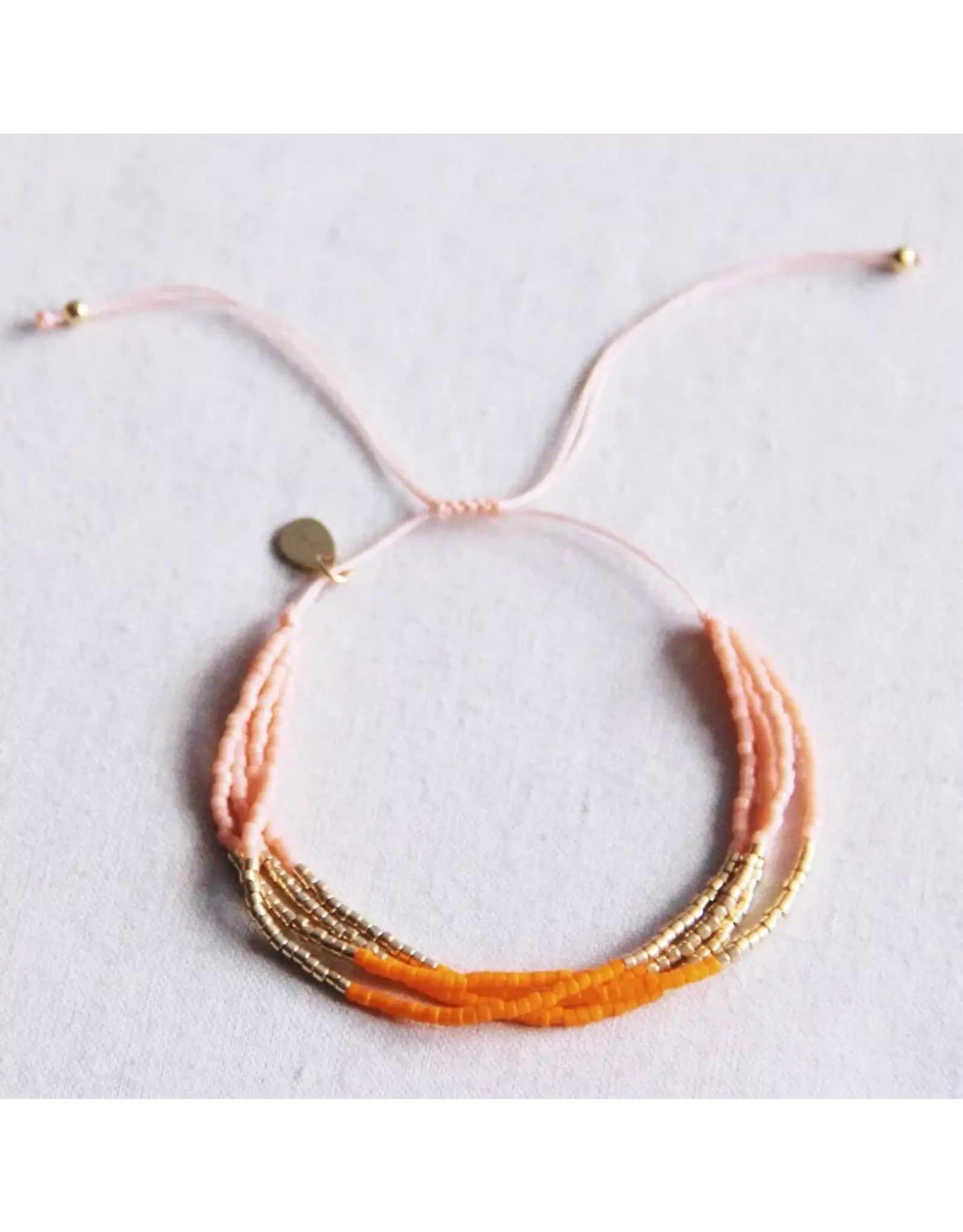 Armband miyuki zalm/oranje