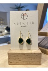 Oorhangers gemstone druppel groen