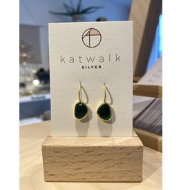 Oorhangers gemstone druppel groen