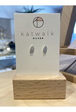 Studs blaadjes zilver