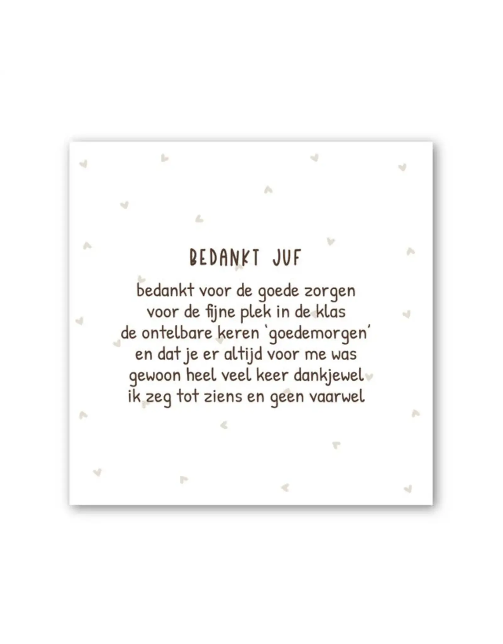 Tegeltje Gedichtje voor de juf