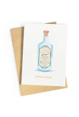Wenskaart Gelukkige verjaardag Gin feest zonder jou