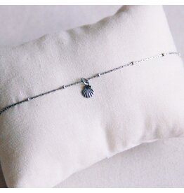 Enkelbandje schelpje zilver