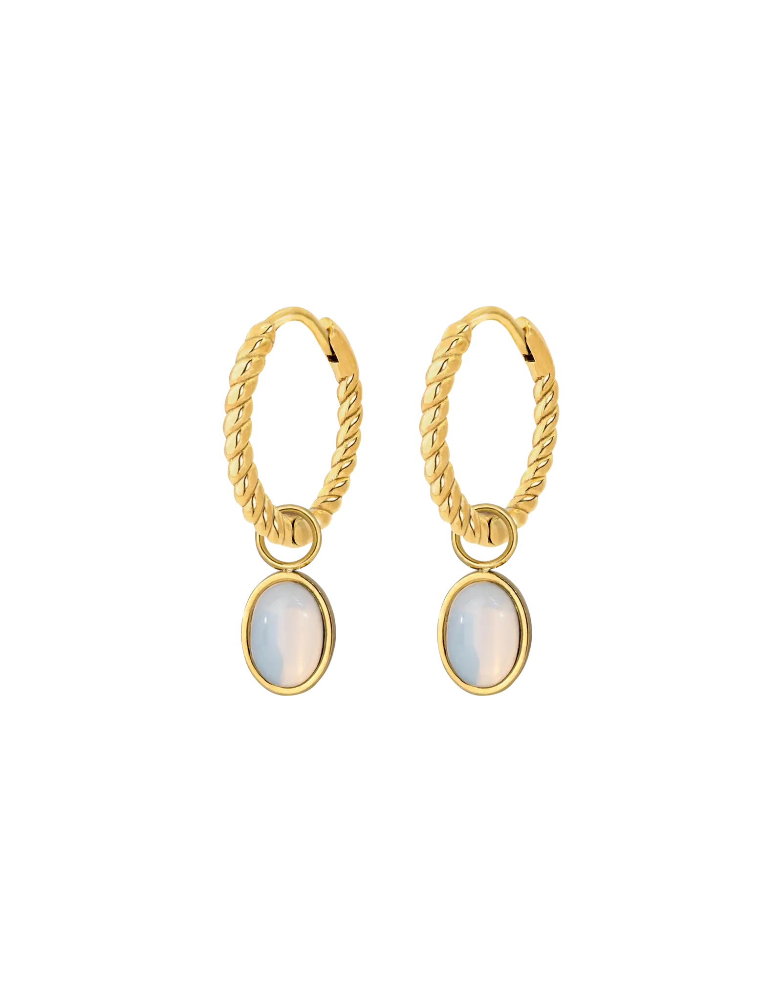 Oorringen moonstone
