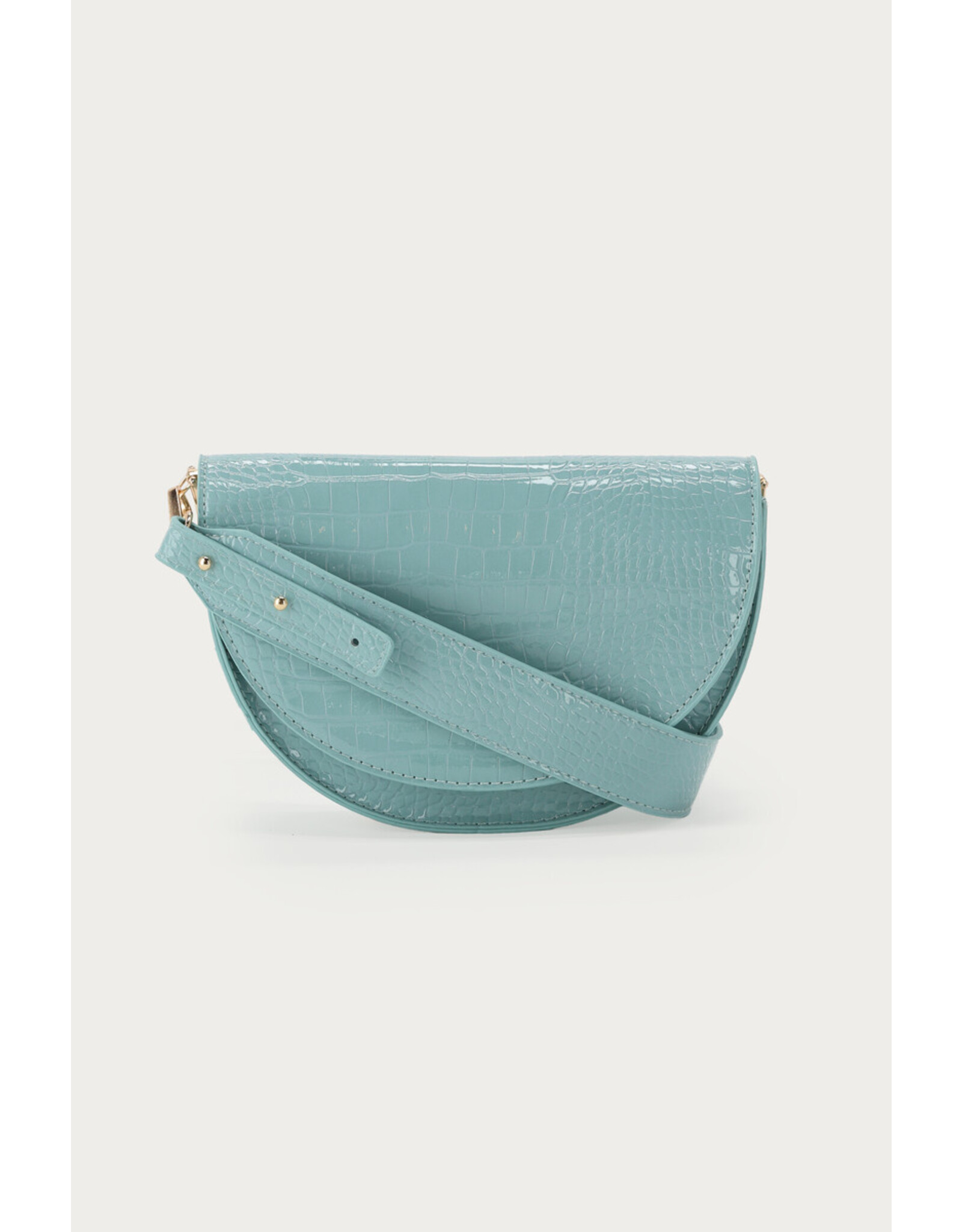 Handtas croco lichtblauw