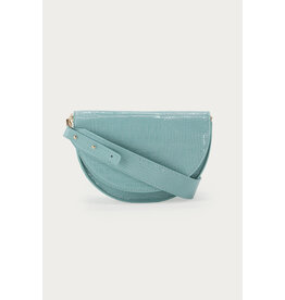 Handtas croco lichtblauw