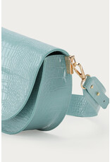 Handtas croco lichtblauw