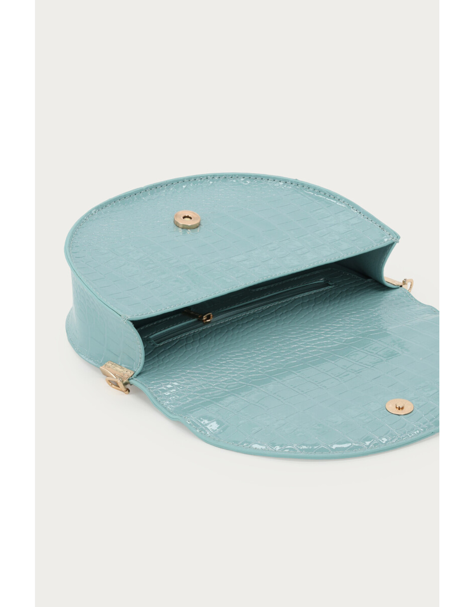 Handtas croco lichtblauw
