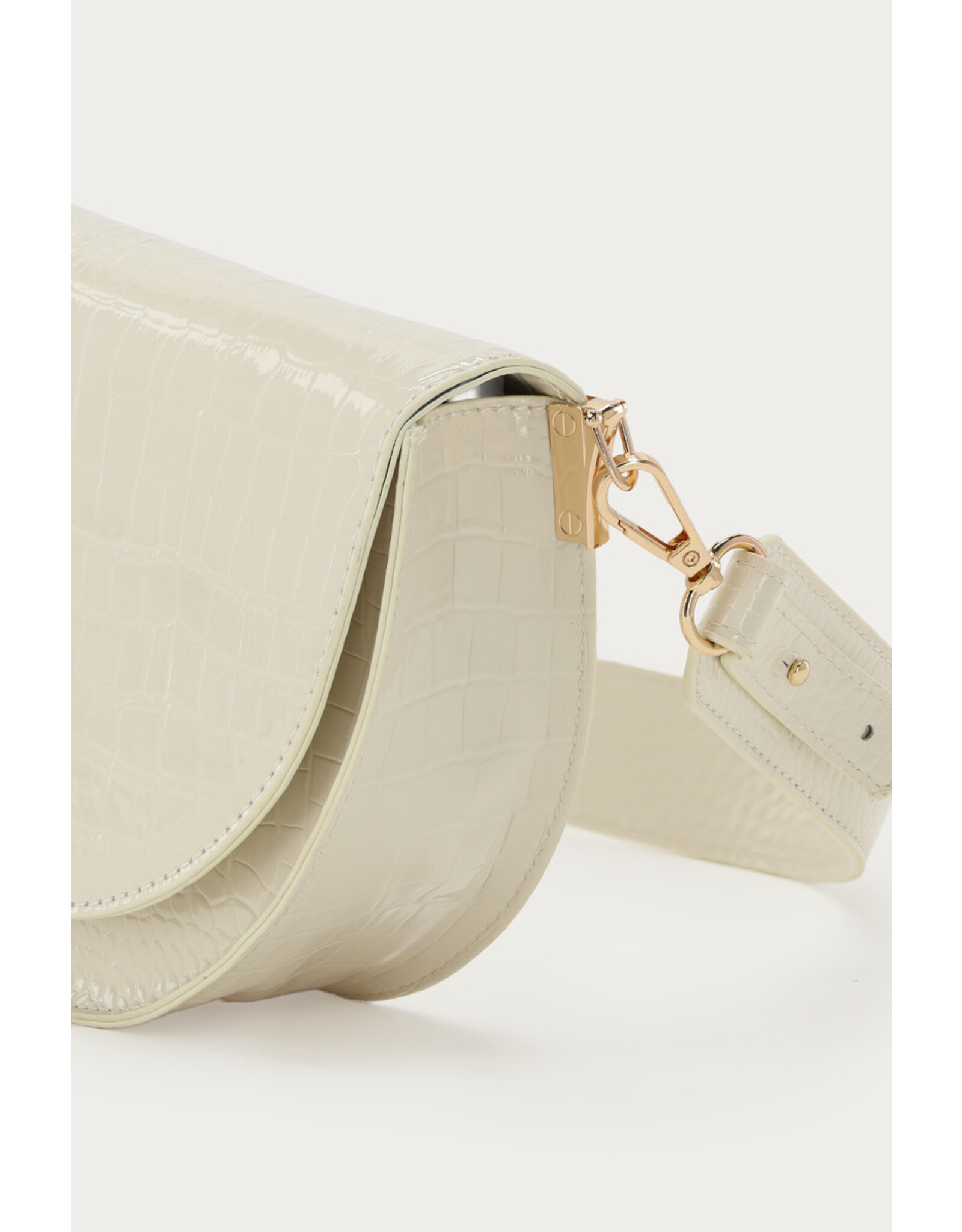 Handtas croco wit
