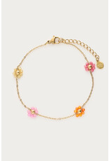 Armband bloemen multi