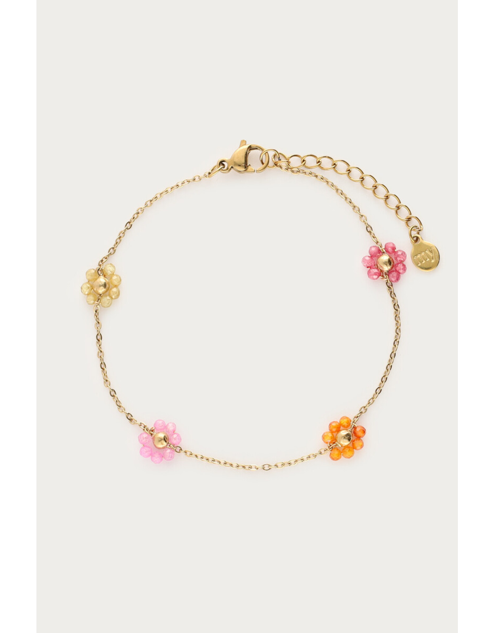 Armband bloemen multi