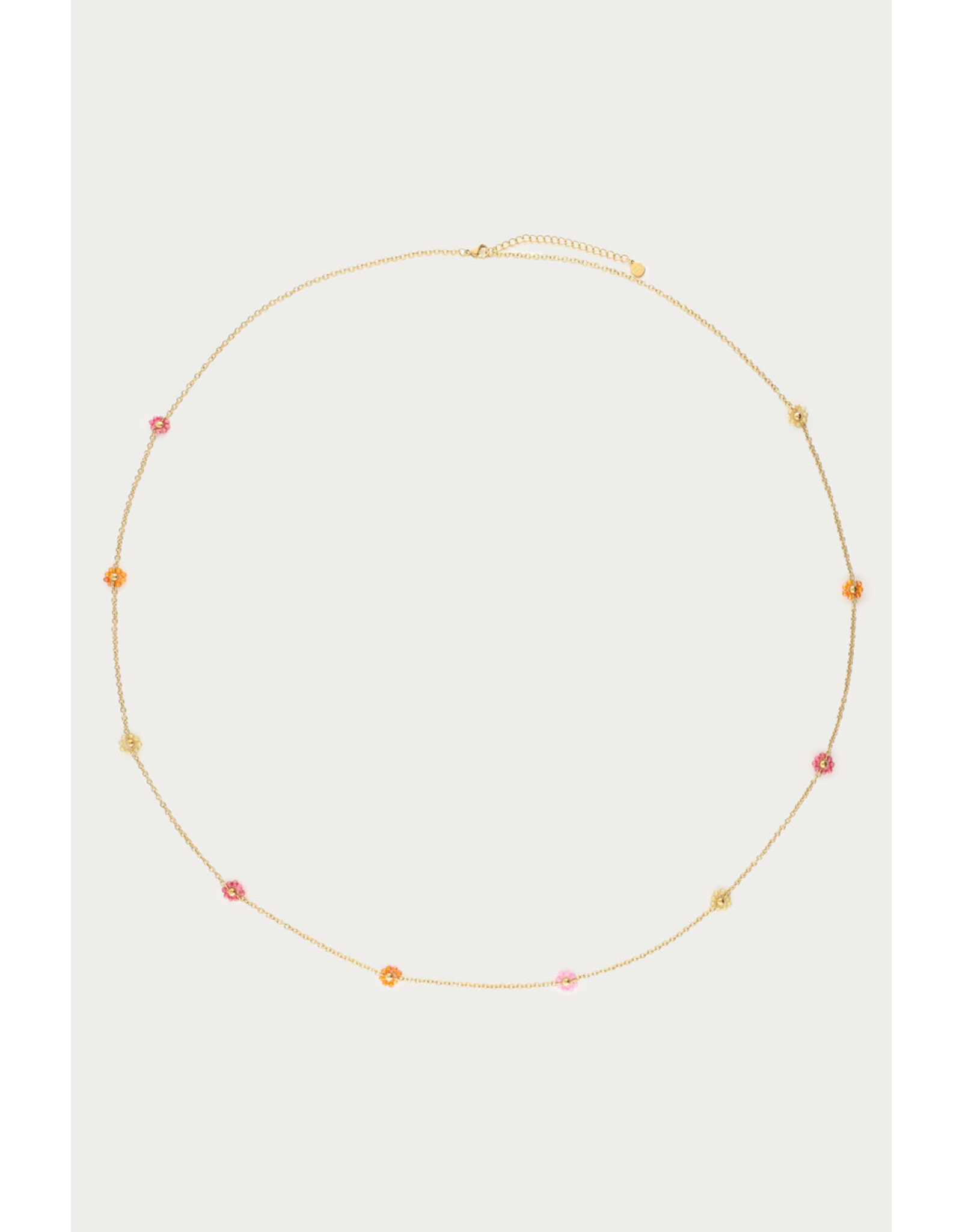 Lange ketting bloemen multi