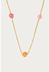 Lange ketting bloemen multi