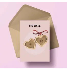 Wenskaart Gie en ik Ik en gie
