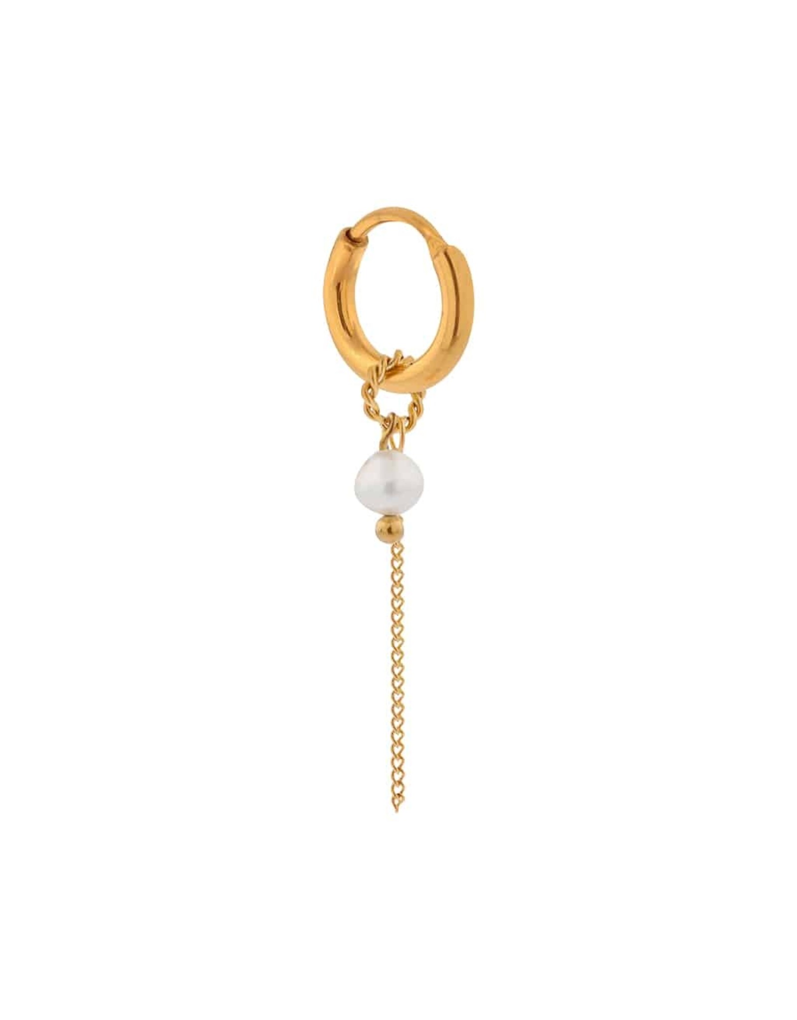 Oorring Pearl chain 1 stuk