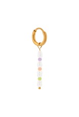 Oorring Parels pastel 1 stuk