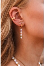 Oorring enkel Parels pastel