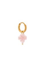 Oorring enkel Clover pink