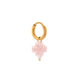 Oorring enkel Clover pink