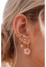 Oorringen Flower pink