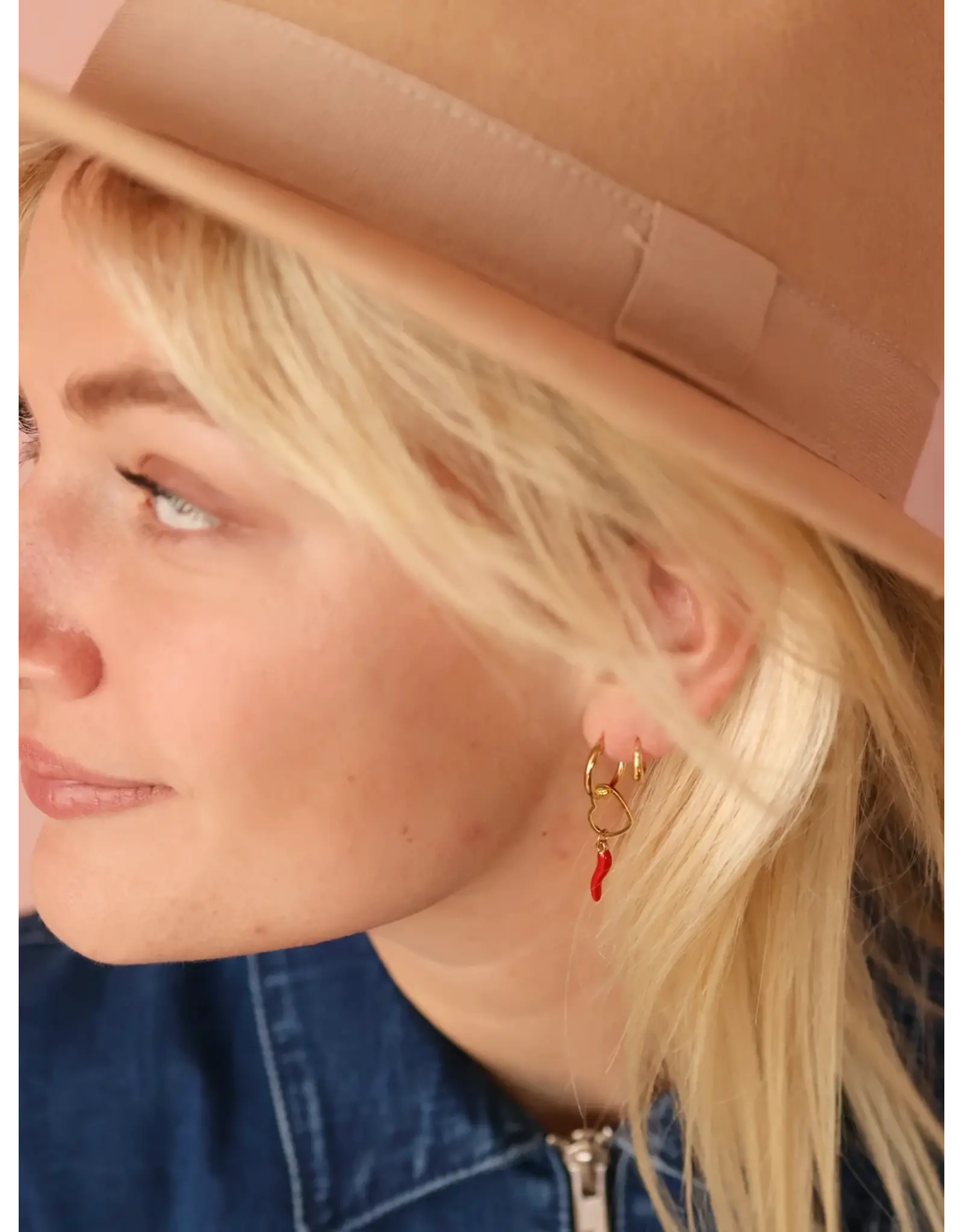 Oorringen Love on fire