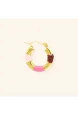 Oorringen tropical pink