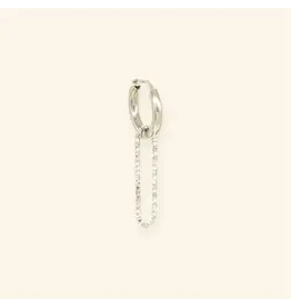 Oorringen paperclip zilver