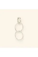 Oorringen dubbele cirkel zilver