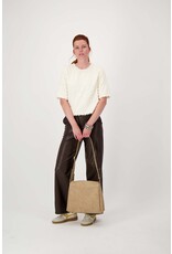 Schoudertas brede band taupe